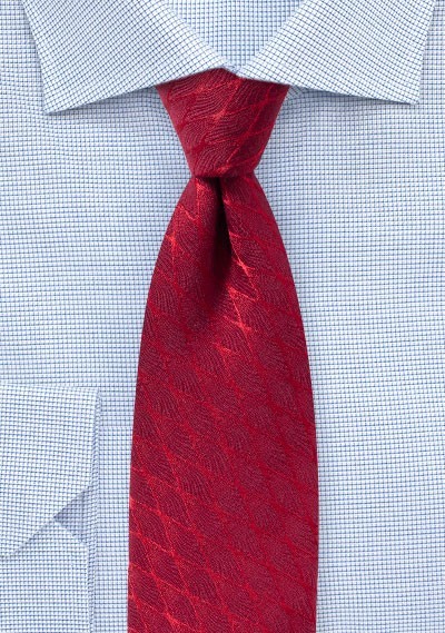 Chevron Check Wool Designer Tie
