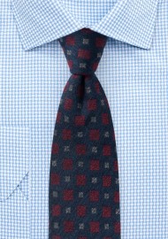Wool Medallion Designer Tie