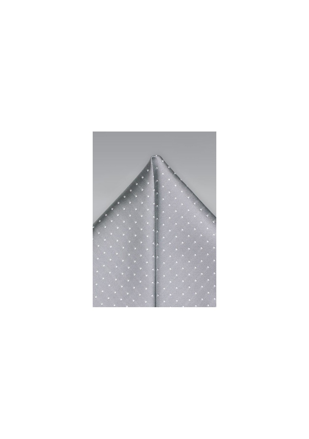Soft Silver Hanky with White Dots