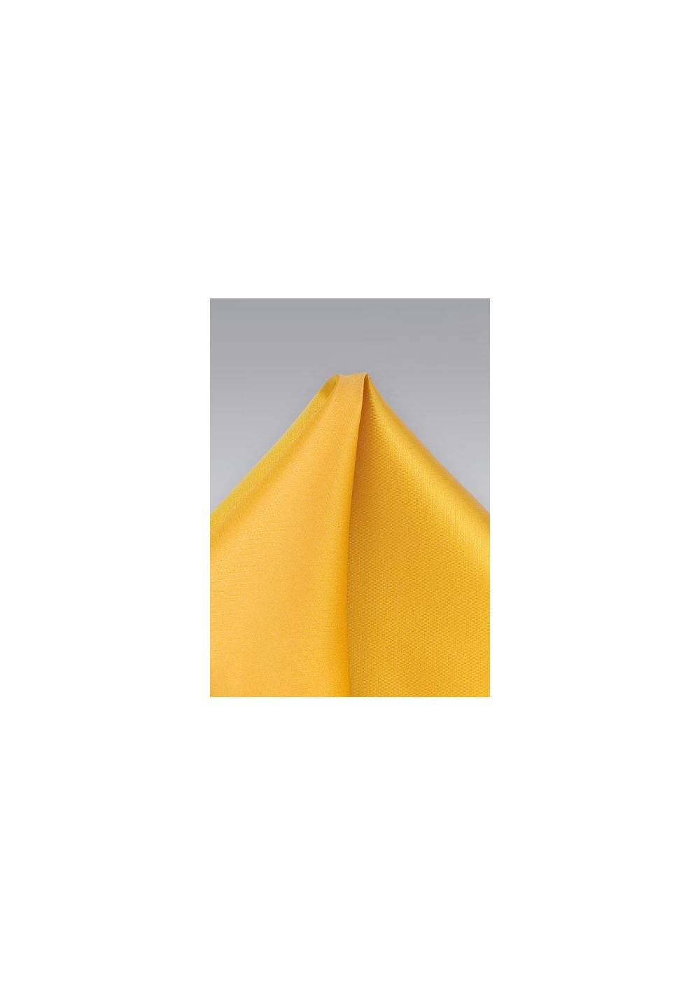 Solid Pocket Square in Amber Yellow