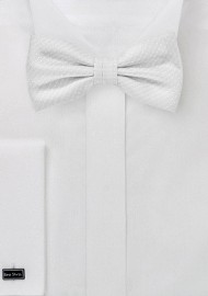 Ivory Pin Dot Bow Tie