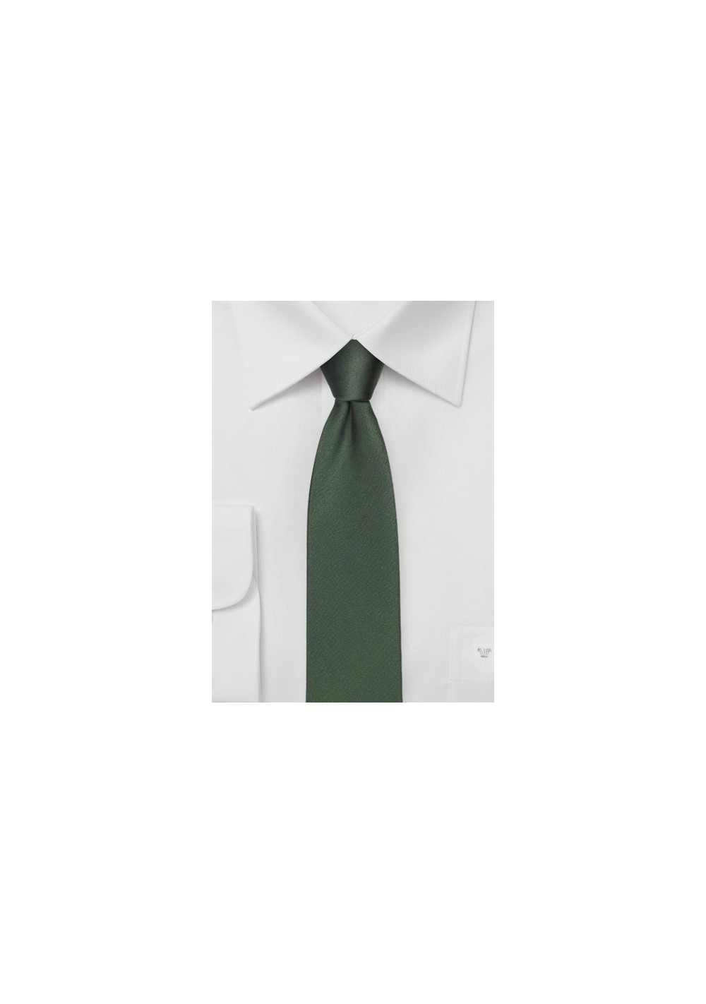 Dark Hunter Green Skinny Silk Tie