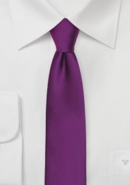 Solid Skinny Tie in Bright Purple