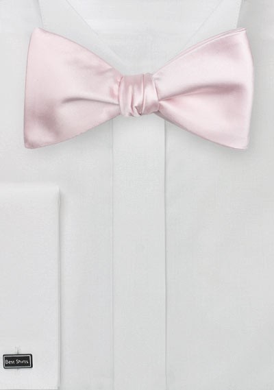 Elegant Self Tie Bow Tie in Blush