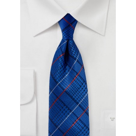 Bright Horizon Blue Glen Check Tie