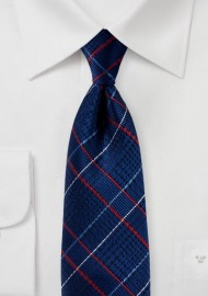 Sapphire Blue Glen Check Tie