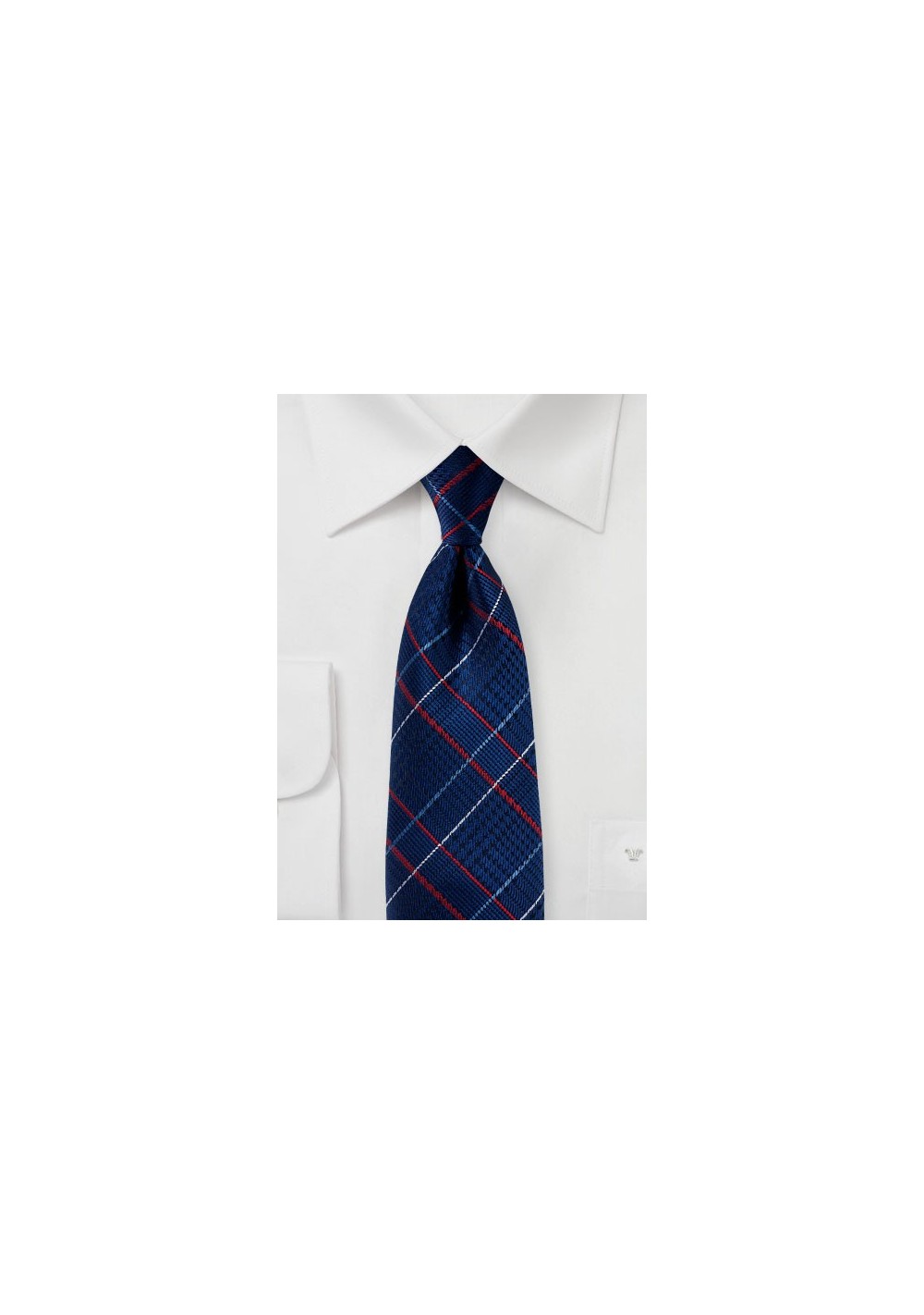 Sapphire Blue Glen Check Tie