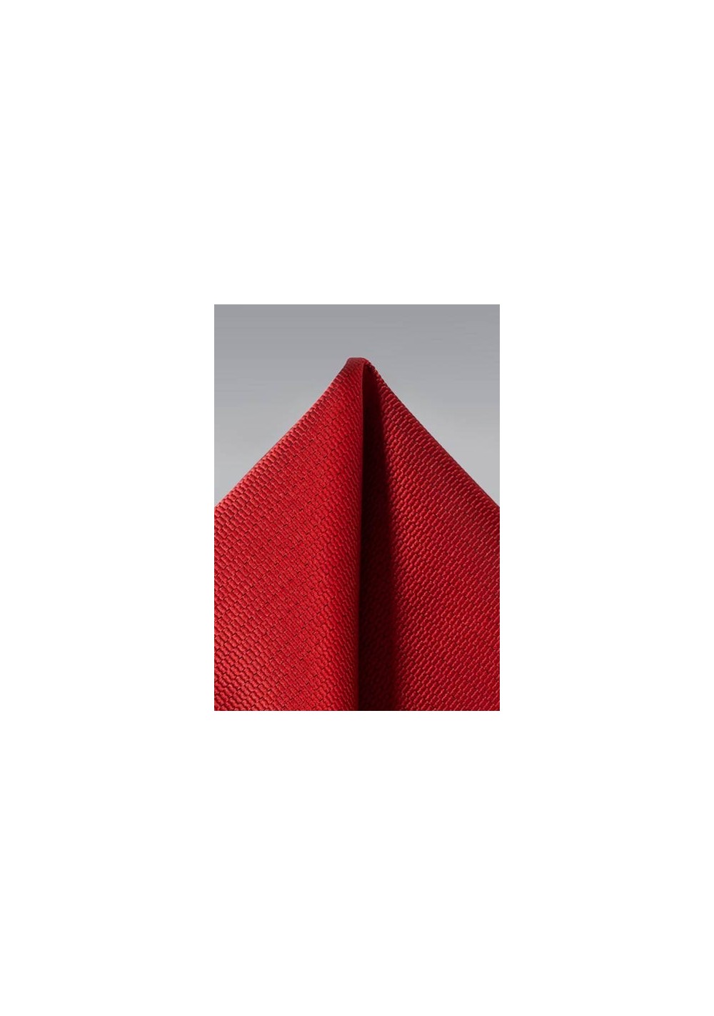 Cherry red textured pocket square