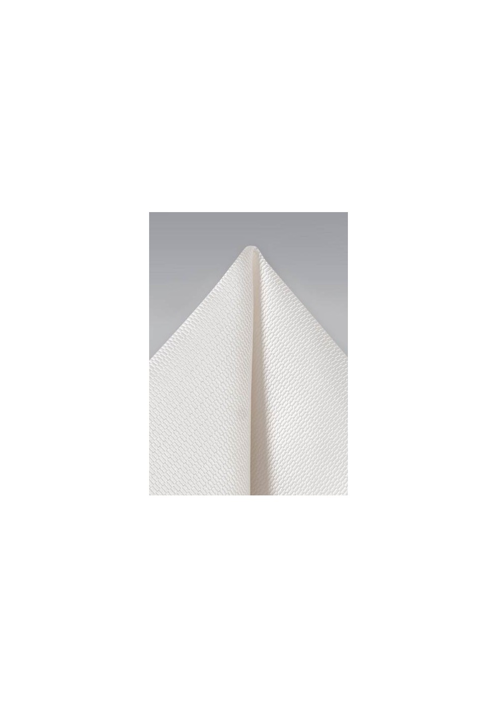 Solid Textured Hanky in Ivory
