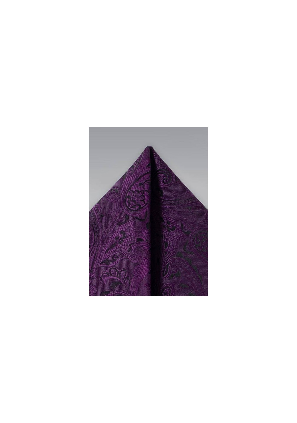 Paisley Pocket Square in Berry