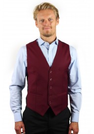 styled burgundy vest