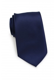 solid navy tie in satin finish