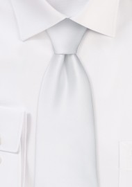solid bright white necktie