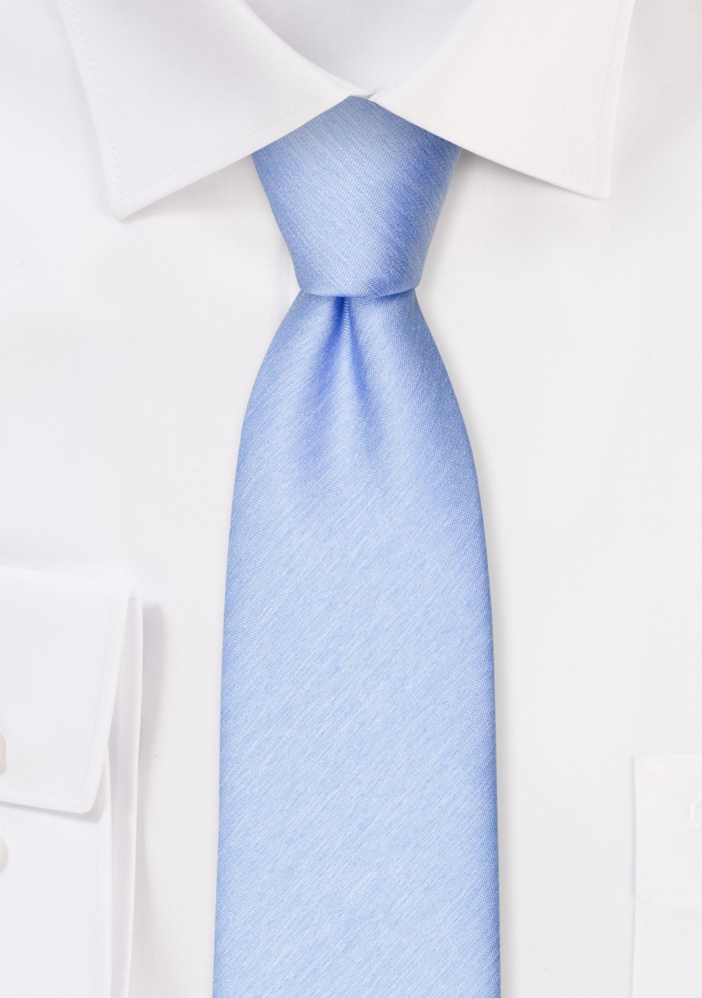 Matte Woven Slim Cut Tie in Blue Bird