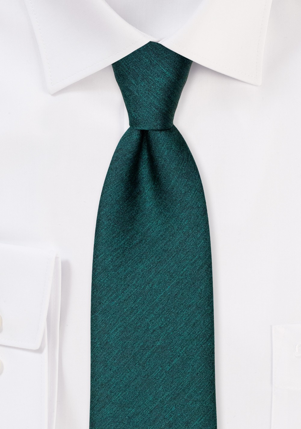 Modern Cut Necktie in Gem Green