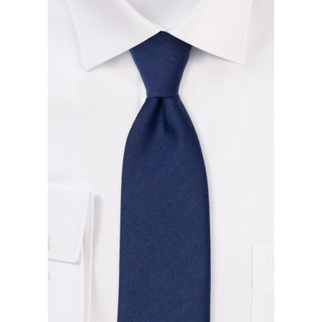 Matte Finish Tie in Navy Blue