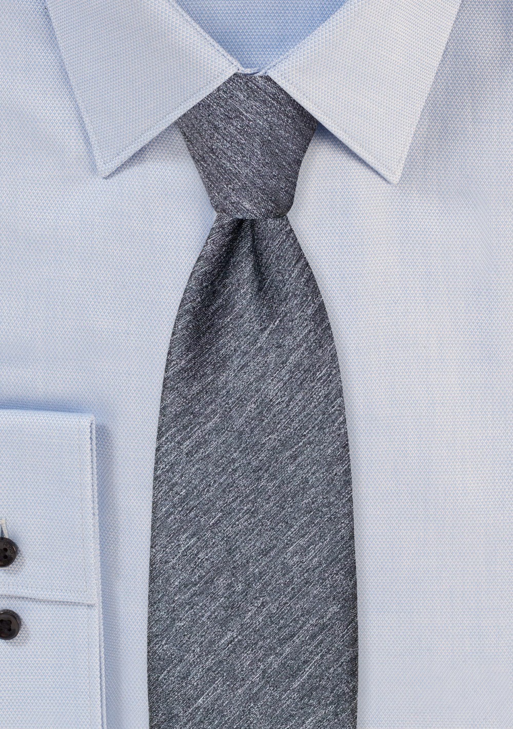 Charcoal Gray Heather Slim Tie