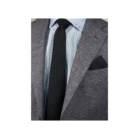 Woven Classic Black Mens Tie Styled