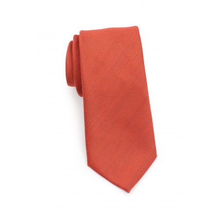 Matte Woven Tie in Cinnamon Rolled