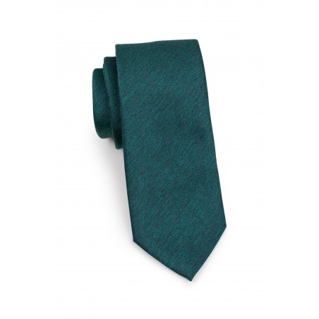 Modern Cut Necktie in Gem Green Rolled