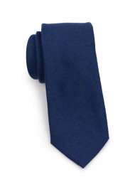 Matte Finish Tie in Navy Blue Rolled