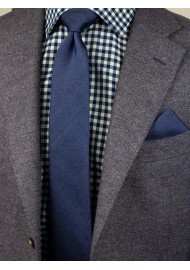 Modern Slate Blue Tie Styled