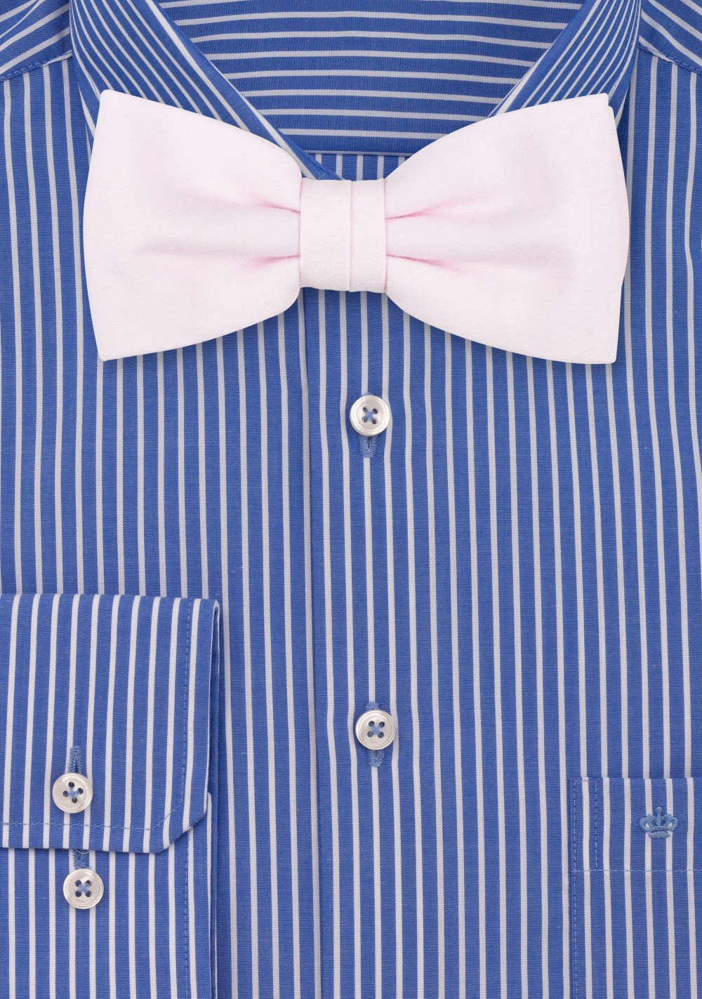 Linen Textured Bow Tie in Blush