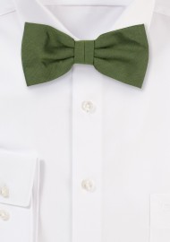 Woolen Bow Tie in Olive Green
