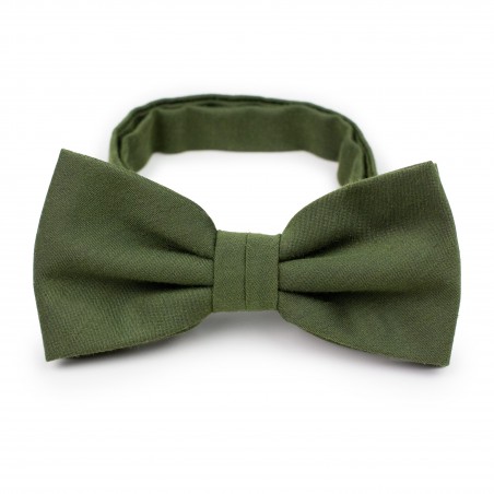Woolen Bow Tie in Olive Green