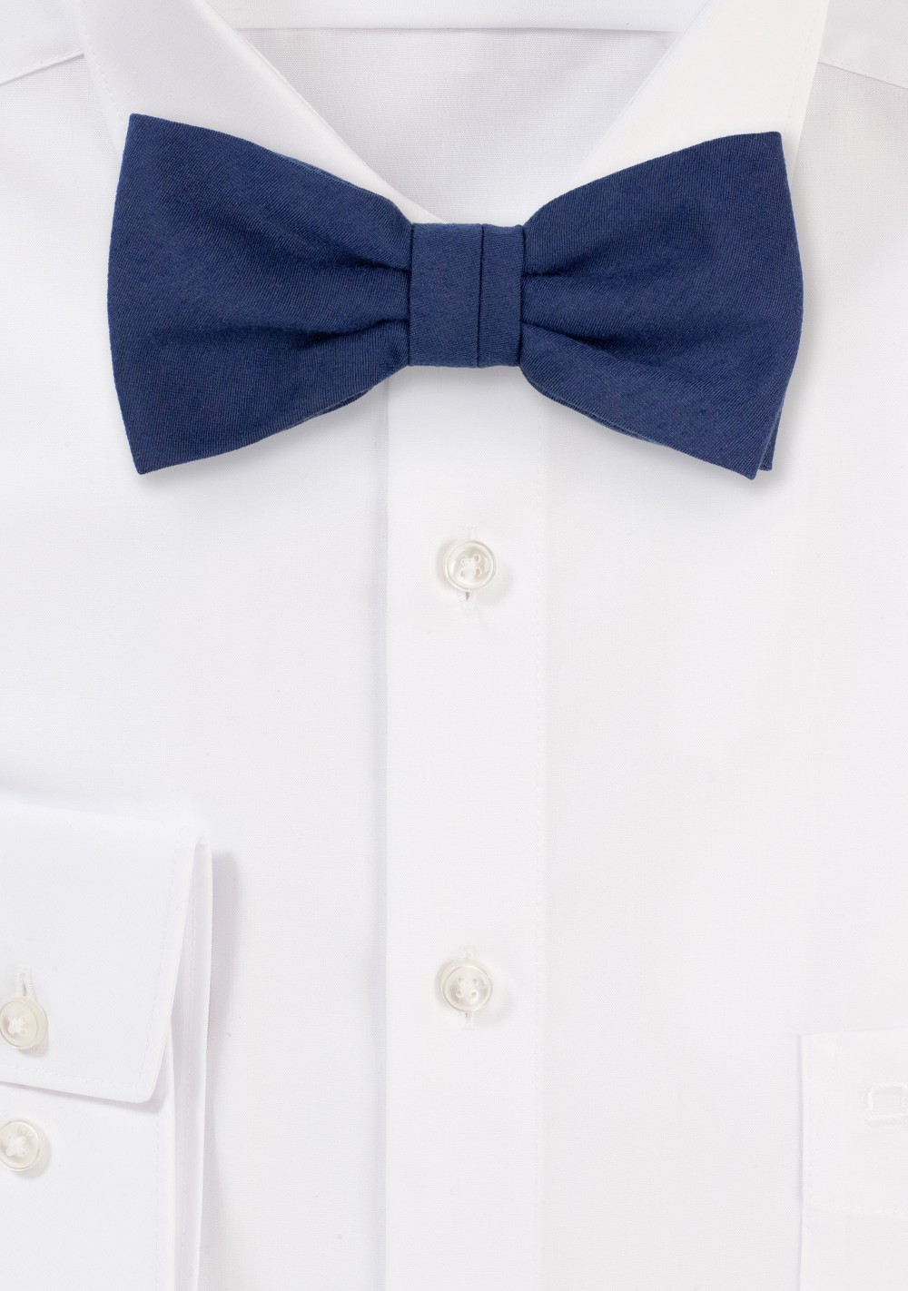 Elegant Matte Navy Bow Tie