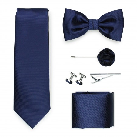 navy blue tie gift set