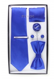 groomsmen wedding tie set in royal horizon blue