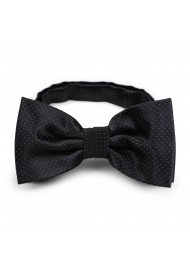 black bow tie with silver pin dots