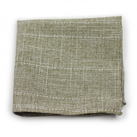 moss color pocket square in cotton