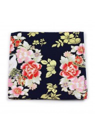 vintage floral printed pocket square suit hanky