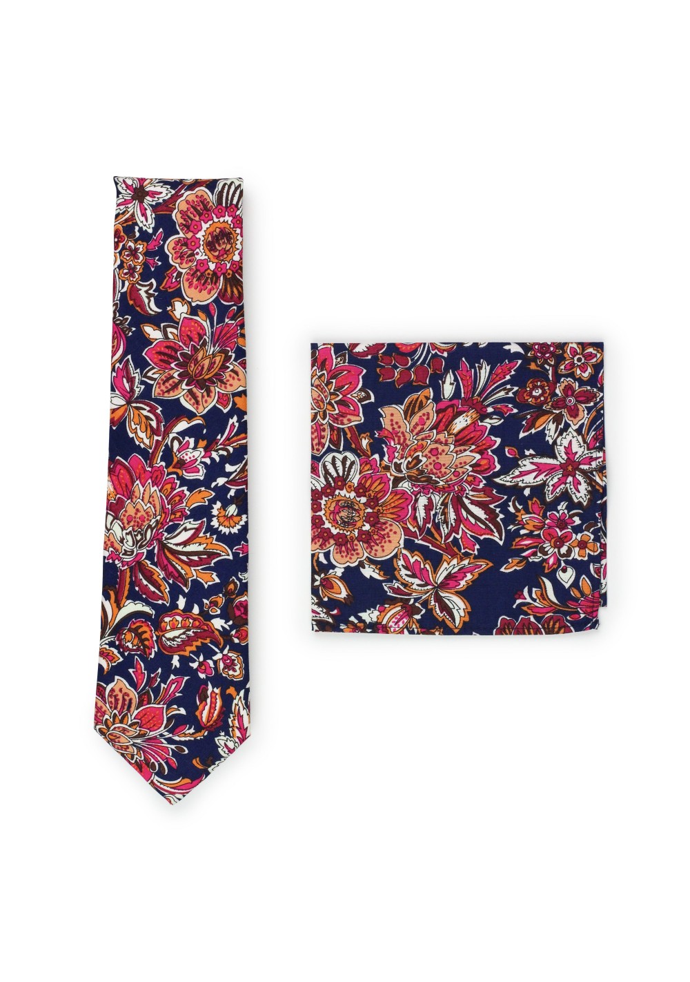 Men Retro Cotton Necktie Neck Tie Floral Paisley Flower Rose cufflinks hanky Set 