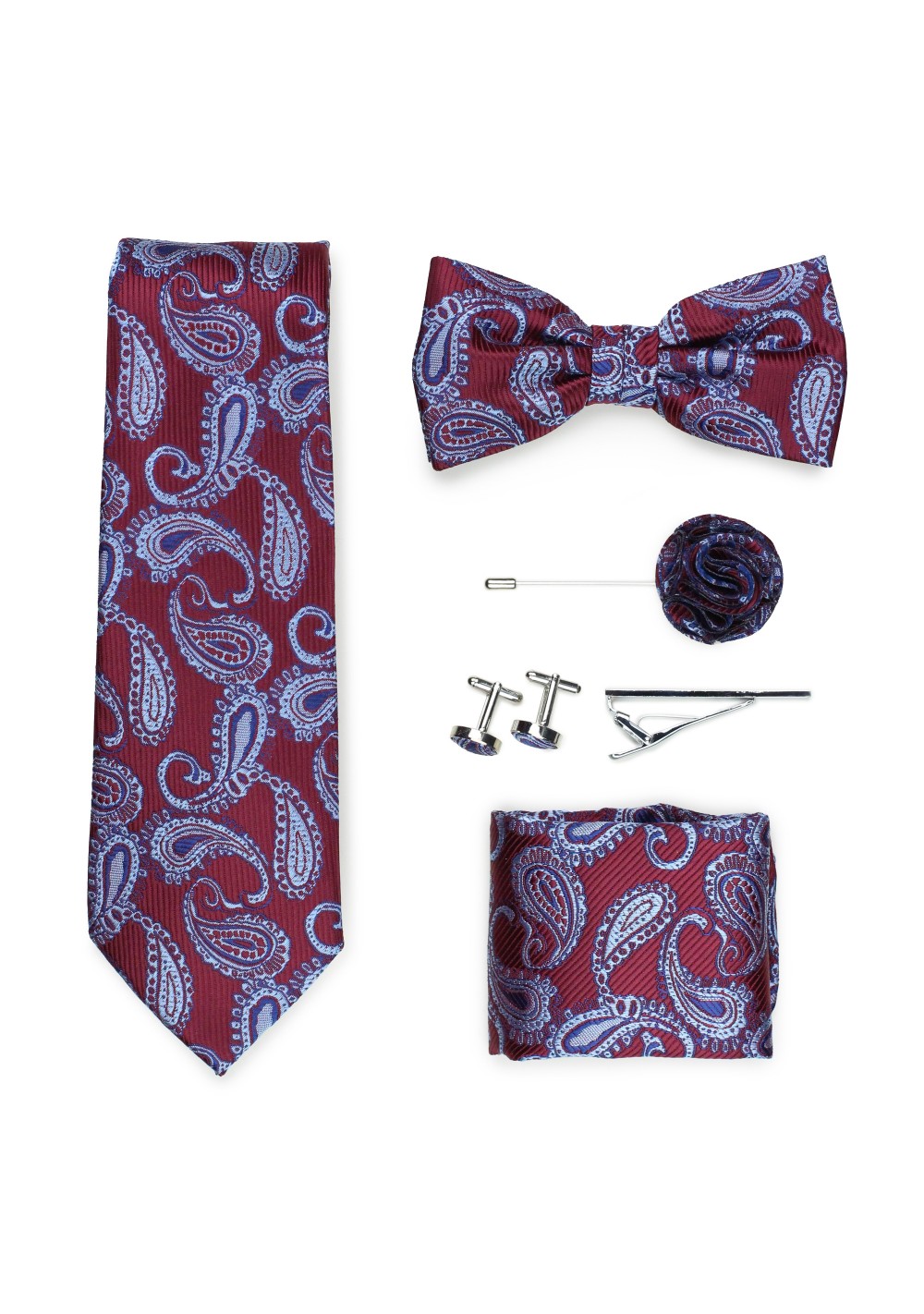 Paisley Tie and Pocket Square Set 