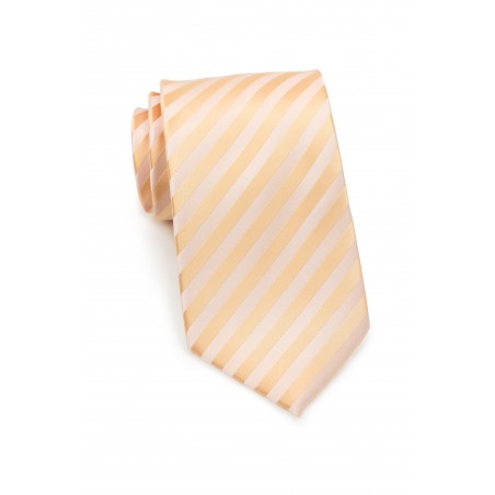 Solid peach color tie - Stain resistant Microfiber necktie in peach-orange