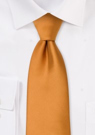 Solid color ties - Copper-orange necktie