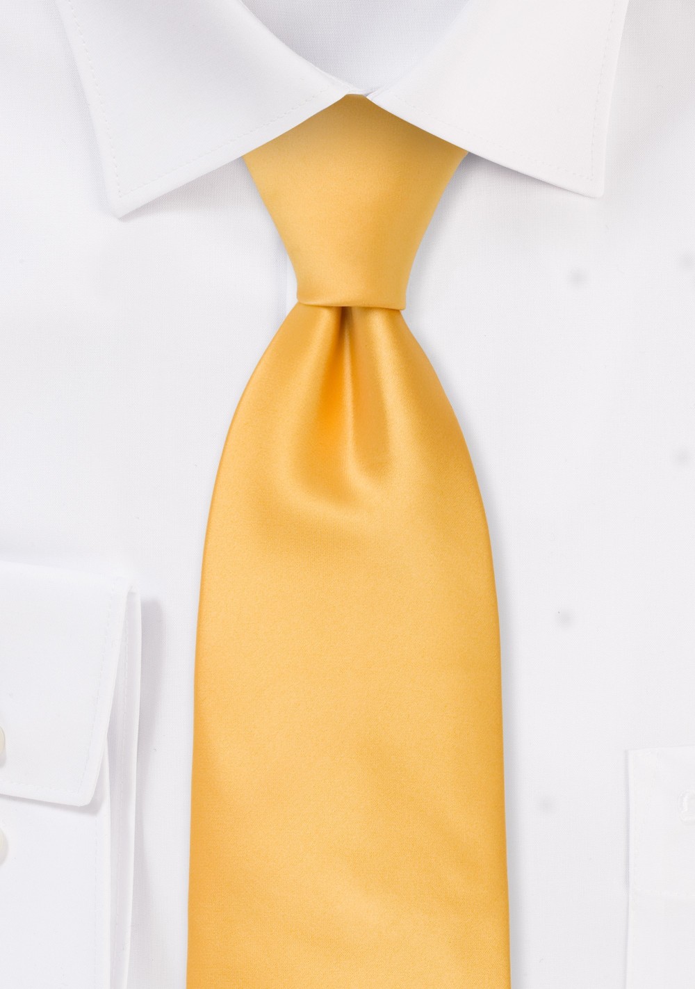 Solid Yellow Necktie in Extra Long Length