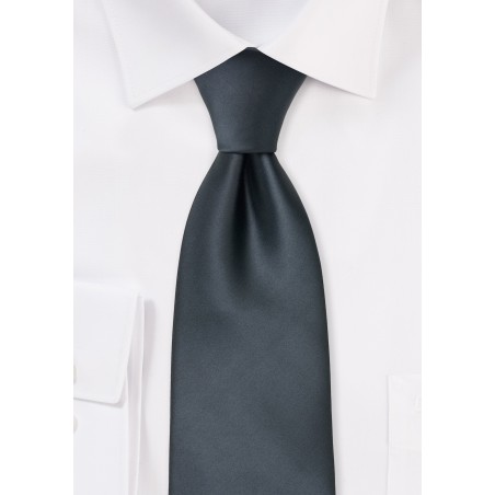 Solid color neckties - Smoke gray tie