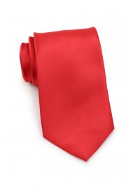 Solid Bright Red Necktie for Kids