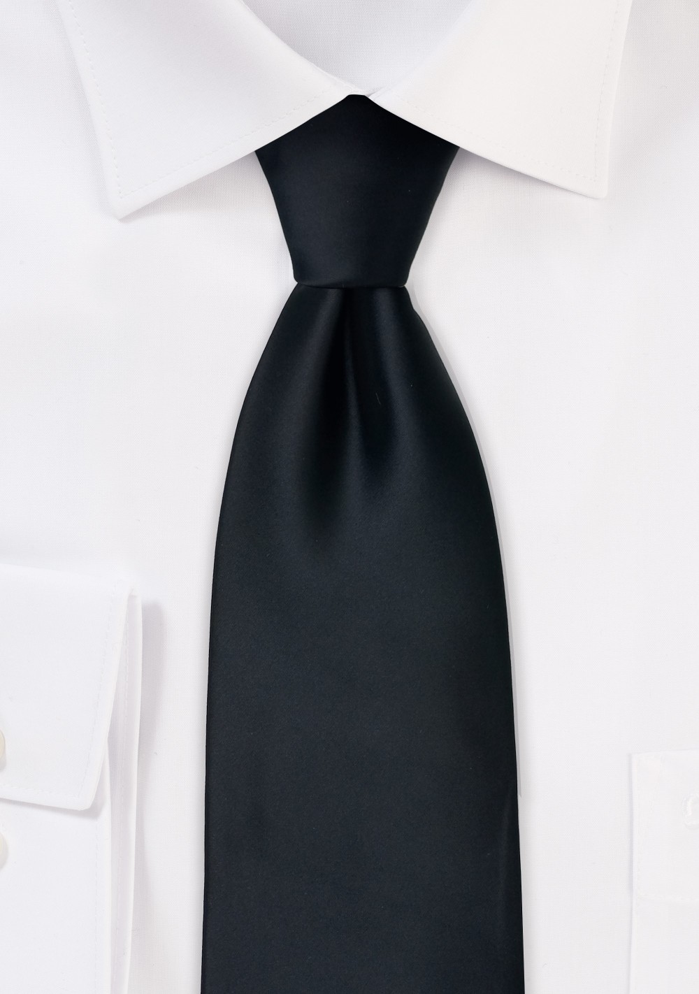 Extra long black tie - Formal XL necktie in black