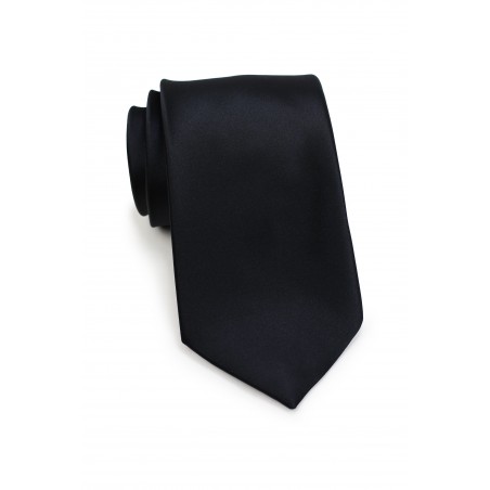 Solid Black Necktie in Kids Size