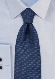 Navy Men's Tie with Grenadine Texture