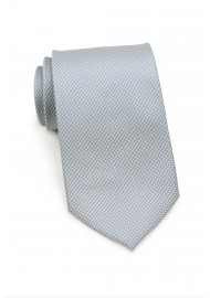 Xl Length Silver Tie with Micro Diamond Checks