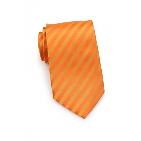 Extra Long Necktie in Bright Orange Color
