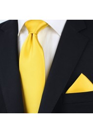 Sunbeam Yellow Necktie in XL Length Styled