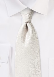 Paisley Necktie in Light Ivory