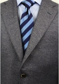 Elegant Navy Striped Necktie Styled